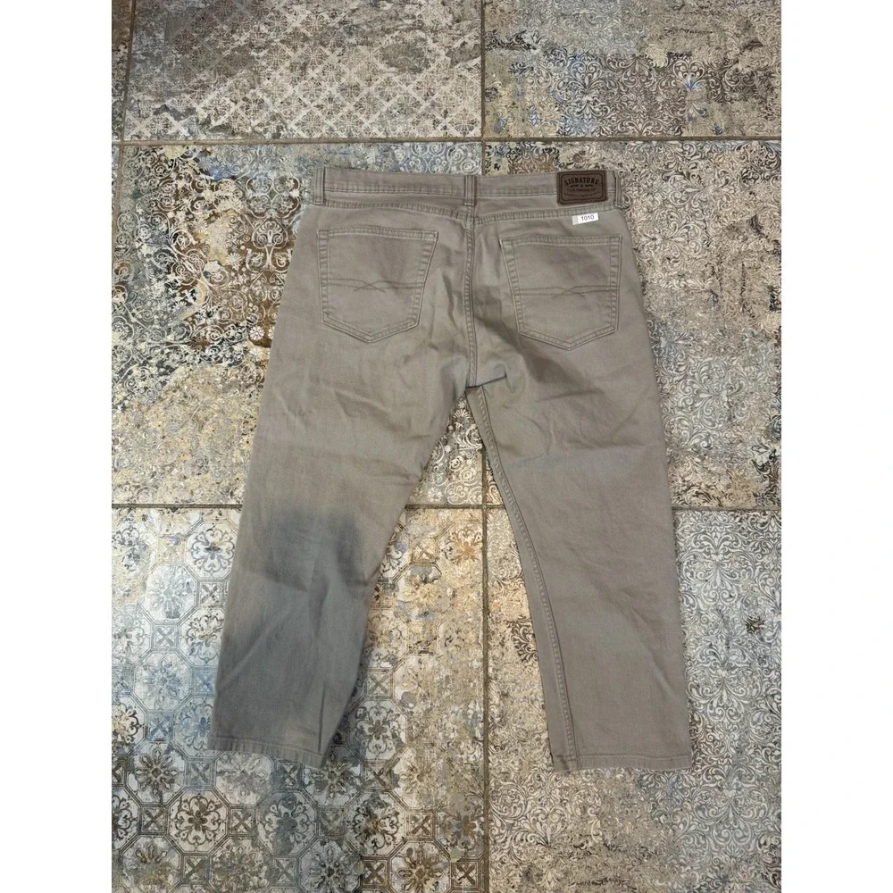 Signature By Levi's Strauss Jeans Taper Men's 36X30 Beige Khaki Tan